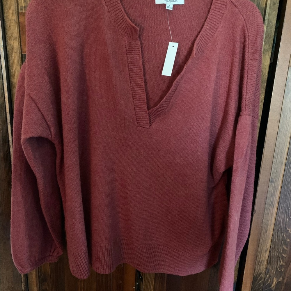 NWT Madewell Medium Wiltshire V-Neck Pullover Sweater - Picture 5 of 5